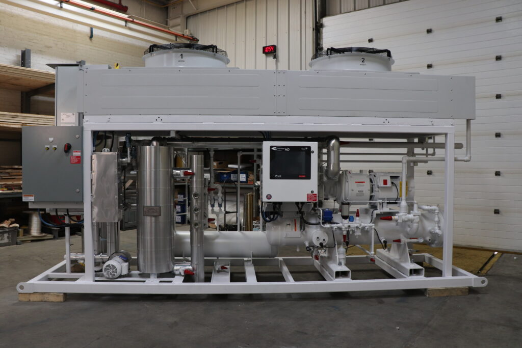 an ammonia condensing unit for a design-build construction company