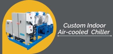 Custom indoor air-cooled refrigeration system with remote condenser